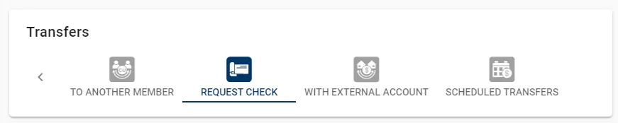Request a check menu
